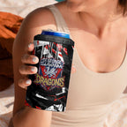 Personalized St. George Illawarra Dragons 4 in 1 Can Cooler Tumbler Graffiti Grunge Abstract Urban Street Style Design
