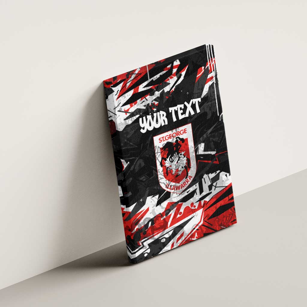 Personalized St. George Illawarra Dragons Canvas Wall Art Graffiti Grunge Abstract Urban Street Style Design