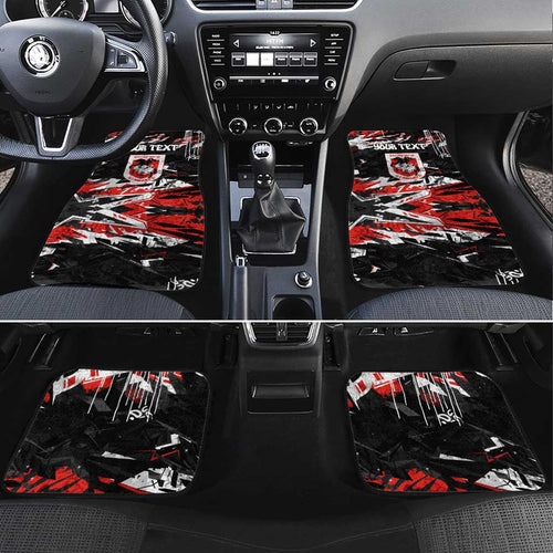 Personalized St. George Illawarra Dragons Car Mats Graffiti Grunge Abstract Urban Street Style Design