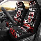 Personalized St. George Illawarra Dragons Car Seat Cover Graffiti Grunge Abstract Urban Street Style Design
