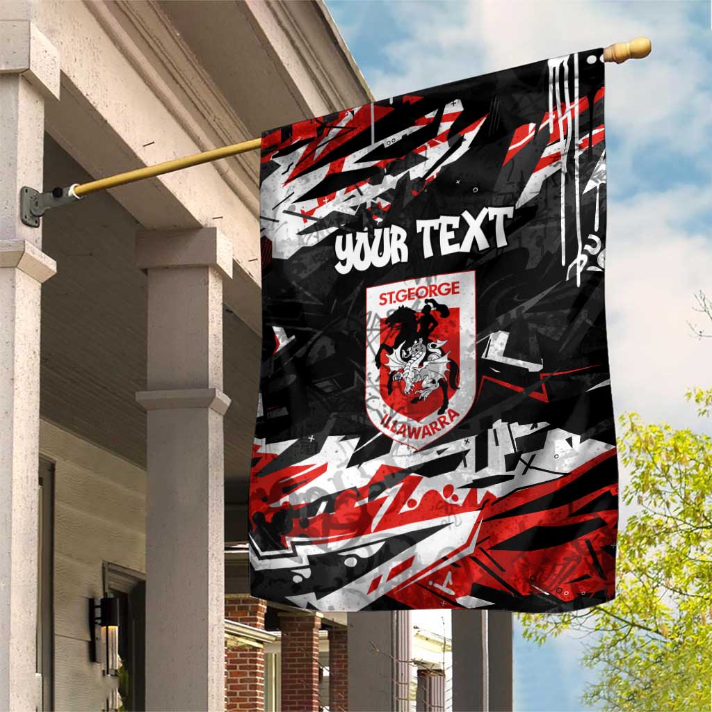 Personalized St. George Illawarra Dragons Garden Flag Graffiti Grunge Abstract Urban Street Style Design