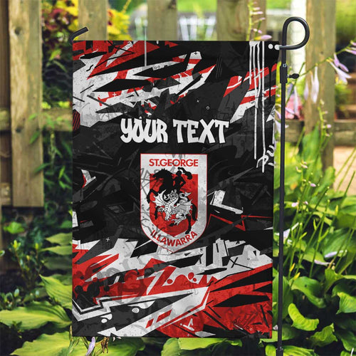 Personalized St. George Illawarra Dragons Garden Flag Graffiti Grunge Abstract Urban Street Style Design