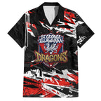 Personalized St. George Illawarra Dragons Hawaiian Shirt Graffiti Grunge Abstract Urban Street Style Design