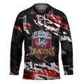 Personalized St. George Illawarra Dragons Hockey Jersey Graffiti Grunge Abstract Urban Street Style Design