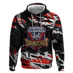 Personalized St. George Illawarra Dragons Hoodie Graffiti Grunge Abstract Urban Street Style Design