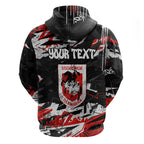 Personalized St. George Illawarra Dragons Hoodie Graffiti Grunge Abstract Urban Street Style Design
