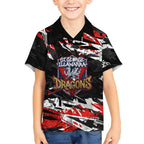 Personalized St. George Illawarra Dragons Kid Hawaiian Shirt Graffiti Grunge Abstract Urban Street Style Design