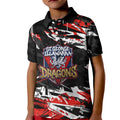 Personalized St. George Illawarra Dragons Kid Polo Shirt Graffiti Grunge Abstract Urban Street Style Design