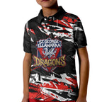 Personalized St. George Illawarra Dragons Kid Polo Shirt Graffiti Grunge Abstract Urban Street Style Design