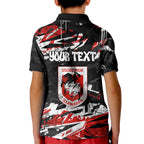 Personalized St. George Illawarra Dragons Kid Polo Shirt Graffiti Grunge Abstract Urban Street Style Design