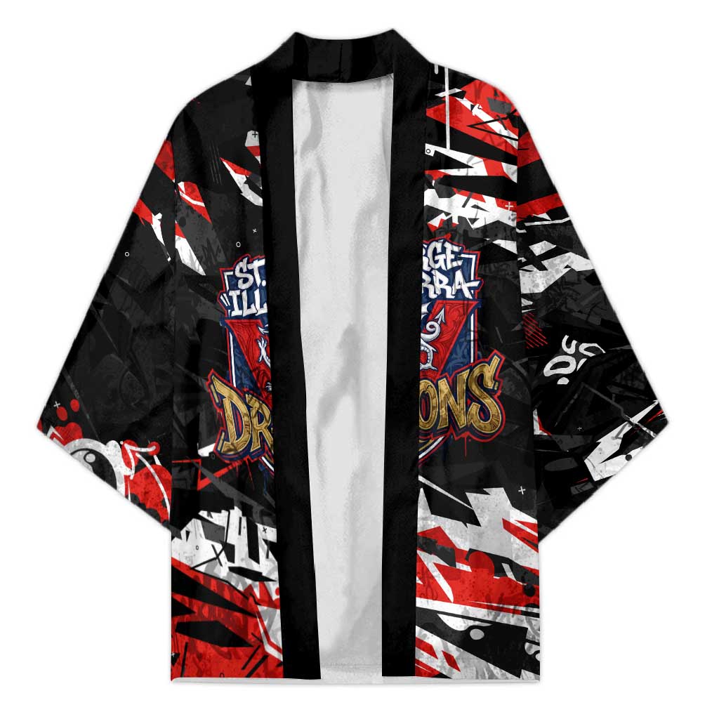 Personalized St. George Illawarra Dragons Kimono Graffiti Grunge Abstract Urban Street Style Design