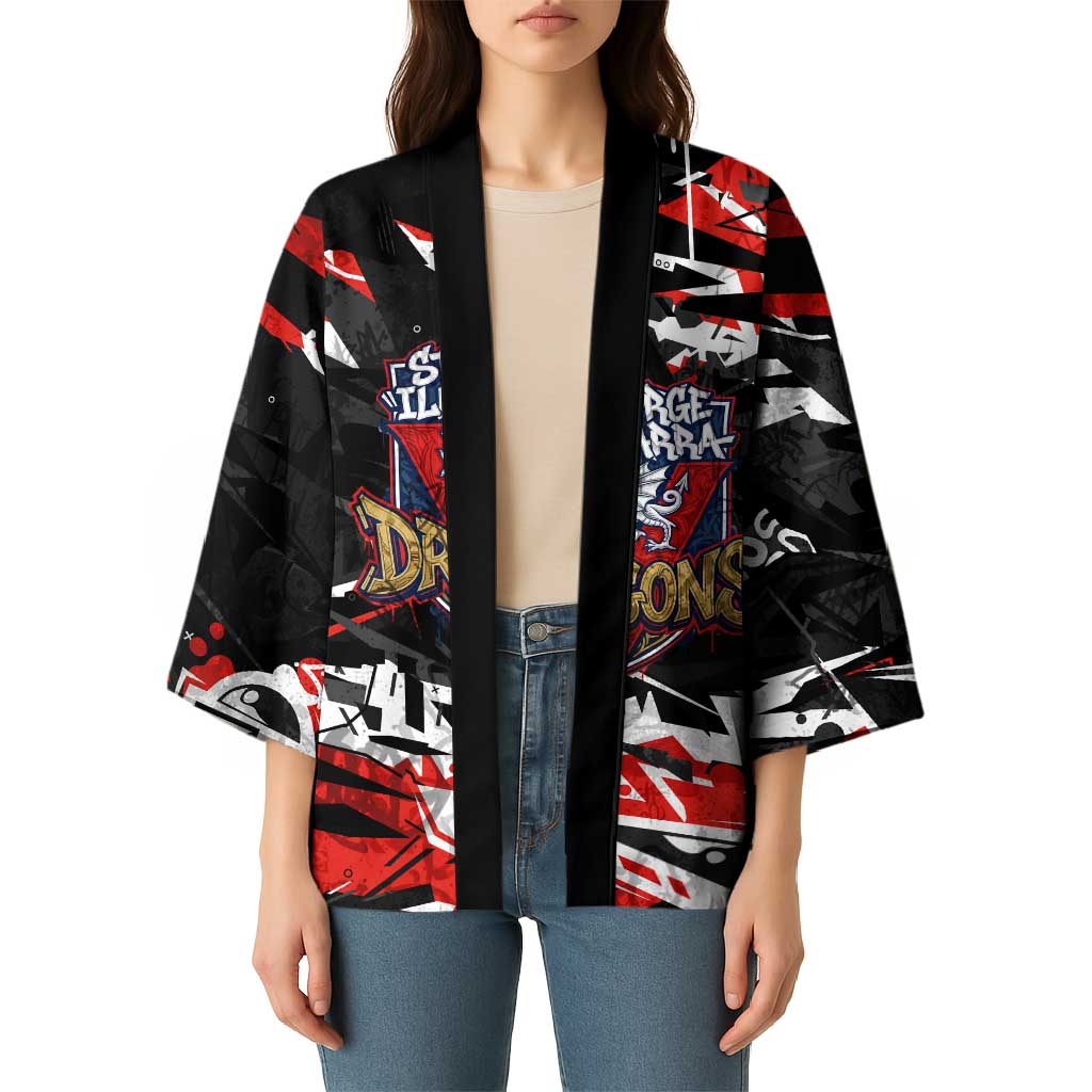 Personalized St. George Illawarra Dragons Kimono Graffiti Grunge Abstract Urban Street Style Design