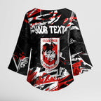 Personalized St. George Illawarra Dragons Kimono Sleeve Blouse Graffiti Grunge Abstract Urban Street Style Design