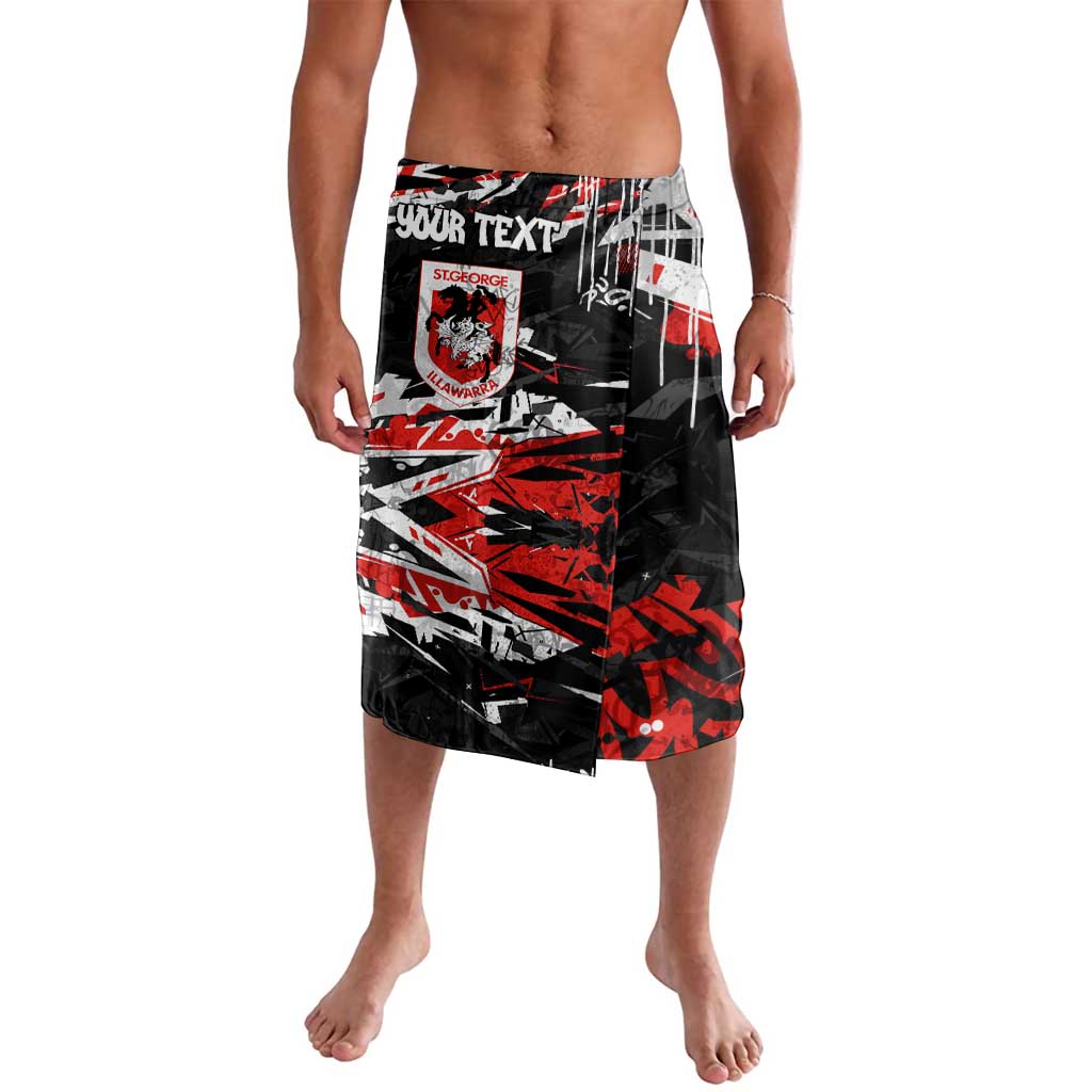 Personalized St. George Illawarra Dragons Lavalava Graffiti Grunge Abstract Urban Street Style Design