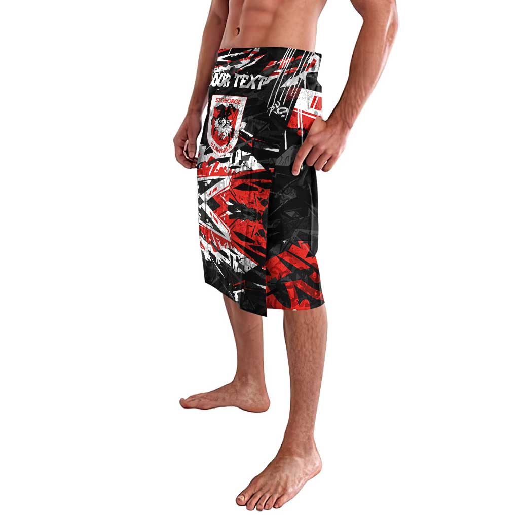 Personalized St. George Illawarra Dragons Lavalava Graffiti Grunge Abstract Urban Street Style Design
