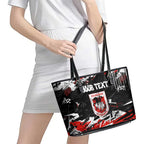 Personalized St. George Illawarra Dragons Leather Tote Bag Graffiti Grunge Abstract Urban Street Style Design