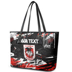 Personalized St. George Illawarra Dragons Leather Tote Bag Graffiti Grunge Abstract Urban Street Style Design