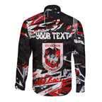 Personalized St. George Illawarra Dragons Long Sleeve Button Shirt Graffiti Grunge Abstract Urban Street Style Design