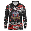 Personalized St. George Illawarra Dragons Long Sleeve Polo Shirt Graffiti Grunge Abstract Urban Street Style Design