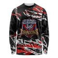 Personalized St. George Illawarra Dragons Long Sleeve Shirt Graffiti Grunge Abstract Urban Street Style Design