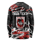 Personalized St. George Illawarra Dragons Long Sleeve Shirt Graffiti Grunge Abstract Urban Street Style Design