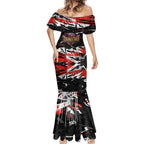 Personalized St. George Illawarra Dragons Mermaid Dress Graffiti Grunge Abstract Urban Street Style Design