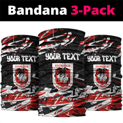 Personalized St. George Illawarra Dragons Neck Gaiter Graffiti Grunge Abstract Urban Street Style Design