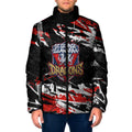 Personalized St. George Illawarra Dragons Padded Jacket Graffiti Grunge Abstract Urban Street Style Design
