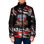 Personalized St. George Illawarra Dragons Padded Jacket Graffiti Grunge Abstract Urban Street Style Design