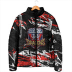Personalized St. George Illawarra Dragons Padded Jacket Graffiti Grunge Abstract Urban Street Style Design