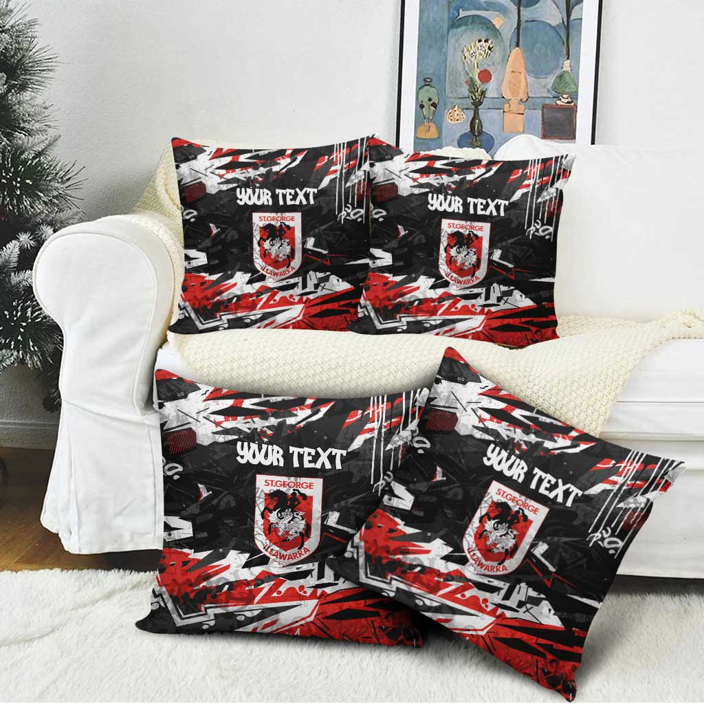 Personalized St. George Illawarra Dragons Pillow Cover Graffiti Grunge Abstract Urban Street Style Design