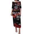 Personalized St. George Illawarra Dragons Puletasi Graffiti Grunge Abstract Urban Street Style Design