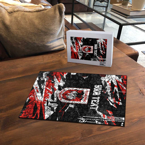 Personalized St. George Illawarra Dragons Puzzle Graffiti Grunge Abstract Urban Street Style Design