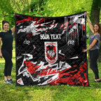 Personalized St. George Illawarra Dragons Quilt Graffiti Grunge Abstract Urban Street Style Design