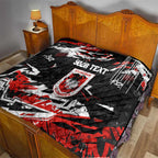 Personalized St. George Illawarra Dragons Quilt Graffiti Grunge Abstract Urban Street Style Design