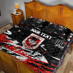 Personalized St. George Illawarra Dragons Quilt Bed Set Graffiti Grunge Abstract Urban Street Style Design