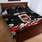 Personalized St. George Illawarra Dragons Quilt Bed Set Graffiti Grunge Abstract Urban Street Style Design