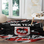 Personalized St. George Illawarra Dragons Round Carpet Graffiti Grunge Abstract Urban Street Style Design