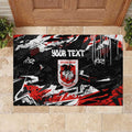 Personalized St. George Illawarra Dragons Rubber Doormat Graffiti Grunge Abstract Urban Street Style Design