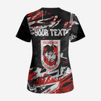 Personalized St. George Illawarra Dragons Scrub Top Graffiti Grunge Abstract Urban Street Style Design