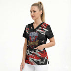 Personalized St. George Illawarra Dragons Scrub Top Graffiti Grunge Abstract Urban Street Style Design