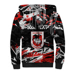 Personalized St. George Illawarra Dragons Sherpa Hoodie Graffiti Grunge Abstract Urban Street Style Design