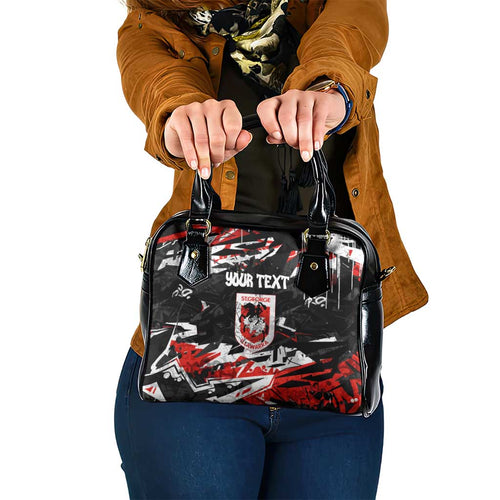 Personalized St. George Illawarra Dragons Shoulder Handbag Graffiti Grunge Abstract Urban Street Style Design