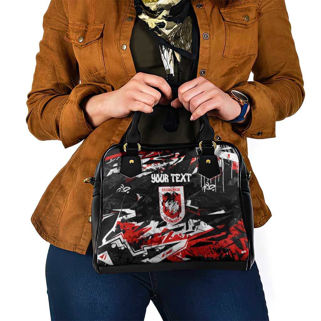 Personalized St. George Illawarra Dragons Shoulder Handbag Graffiti Grunge Abstract Urban Street Style Design