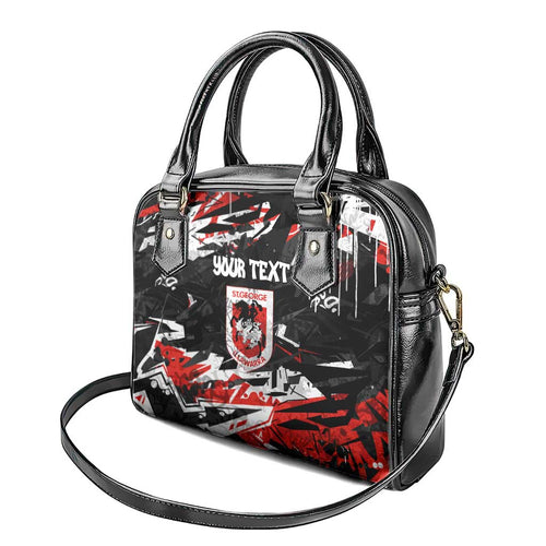 Personalized St. George Illawarra Dragons Shoulder Handbag Graffiti Grunge Abstract Urban Street Style Design