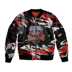 Personalized St. George Illawarra Dragons Sleeve Zip Bomber Jacket Graffiti Grunge Abstract Urban Street Style Design