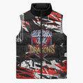 Personalized St. George Illawarra Dragons Sleeveless Puffer Jacket Graffiti Grunge Abstract Urban Street Style Design