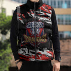 Personalized St. George Illawarra Dragons Sleeveless Puffer Jacket Graffiti Grunge Abstract Urban Street Style Design