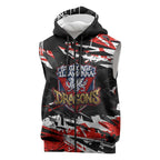 Personalized St. George Illawarra Dragons Sleeveless Zip Hoodie Graffiti Grunge Abstract Urban Street Style Design