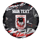 Personalized St. George Illawarra Dragons Spare Tire Cover Graffiti Grunge Abstract Urban Street Style Design